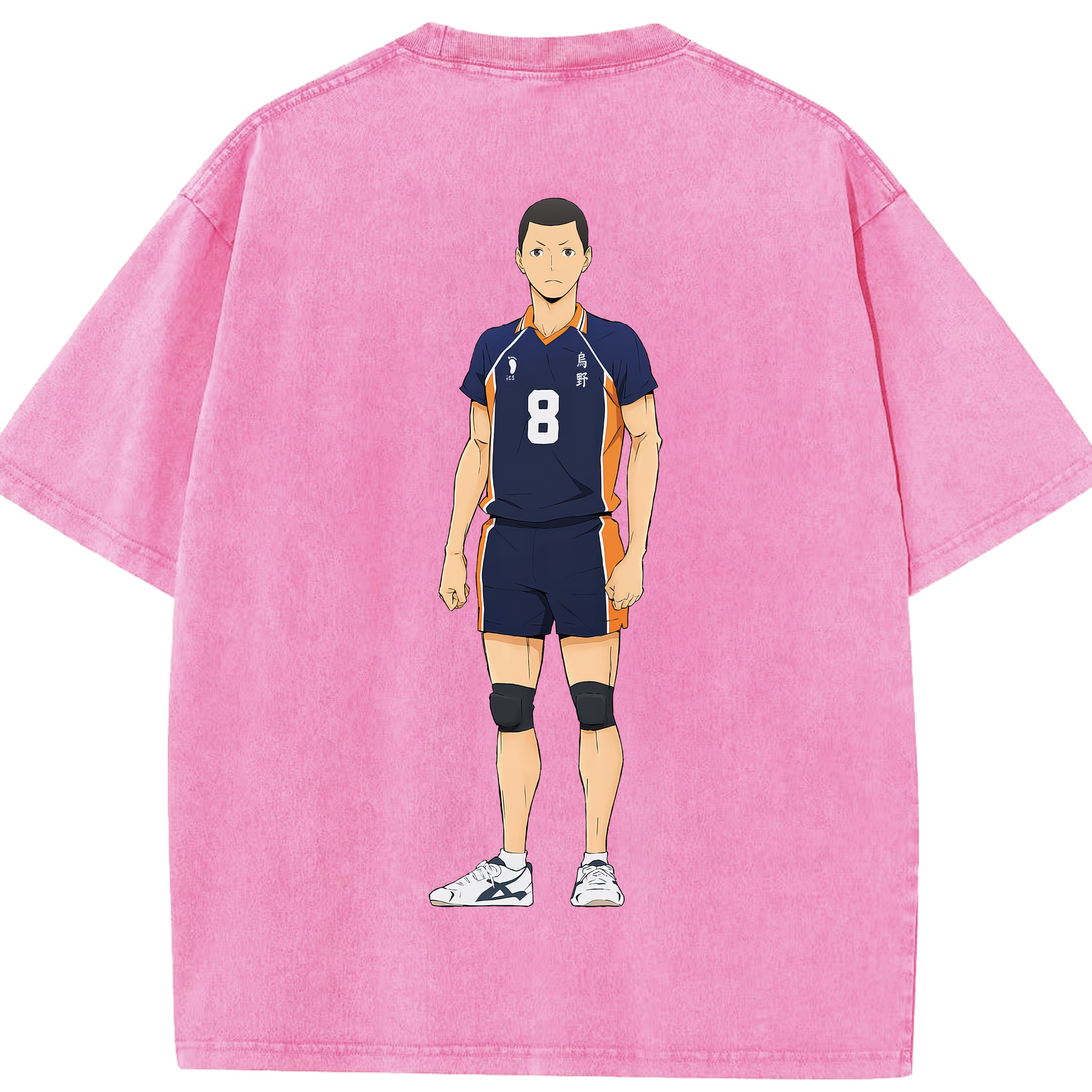 （画像用） ハイキュー!! Haikyu!! 綿100% ヴィンテージ風 半袖Tシャツ（背面プリント）